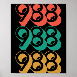 Poster Sensibilisation au suicide - 988 - Prévention du s