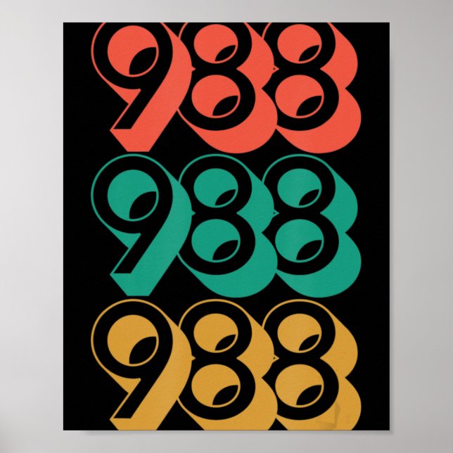 Poster Sensibilisation au suicide - 988 - Prévention du s (Devant)