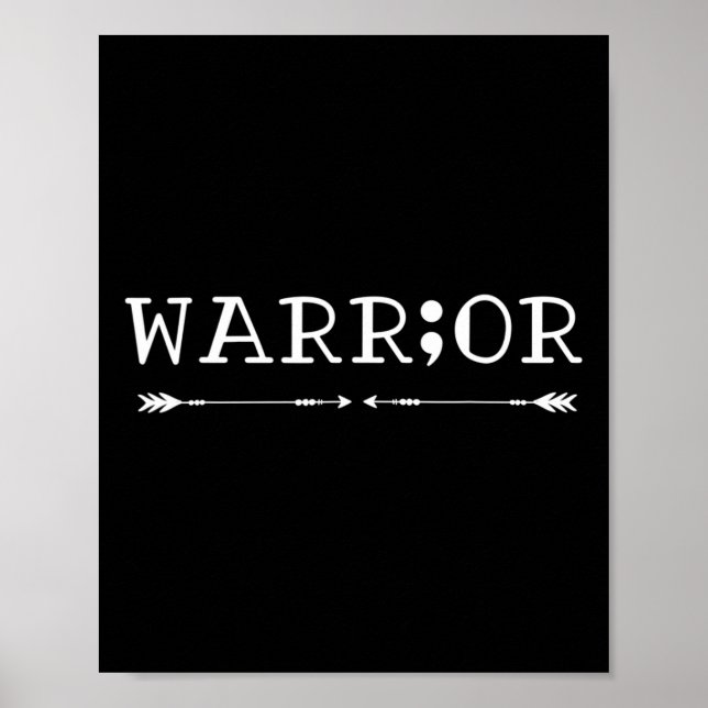 Poster Sensibilisation au suicide au sémicolon (Devant)