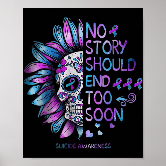 Poster Sensibilisation Au Suicide Aucune Histoire Ne Devr (Devant)