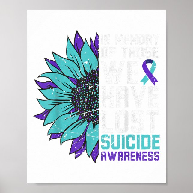 Poster Sensibilisation au suicide en mémoire, prévention  (Devant)