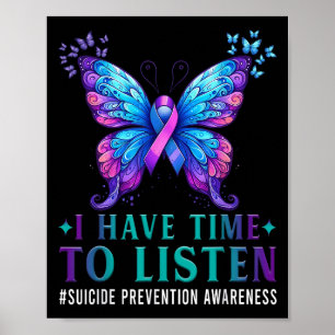 Poster Sensibilisation au suicide J'ai le temps d'écouter