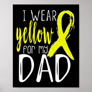 Poster Sensibilisation au suicide Je Porte Jaune Pour Mon