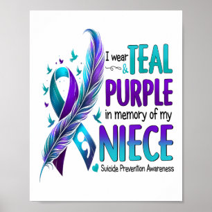 Poster Sensibilisation Au Suicide Je Porte Le Purple Turq