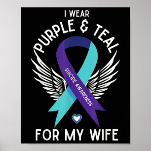 Poster Sensibilisation Au Suicide Je Porte Turquoise Et V