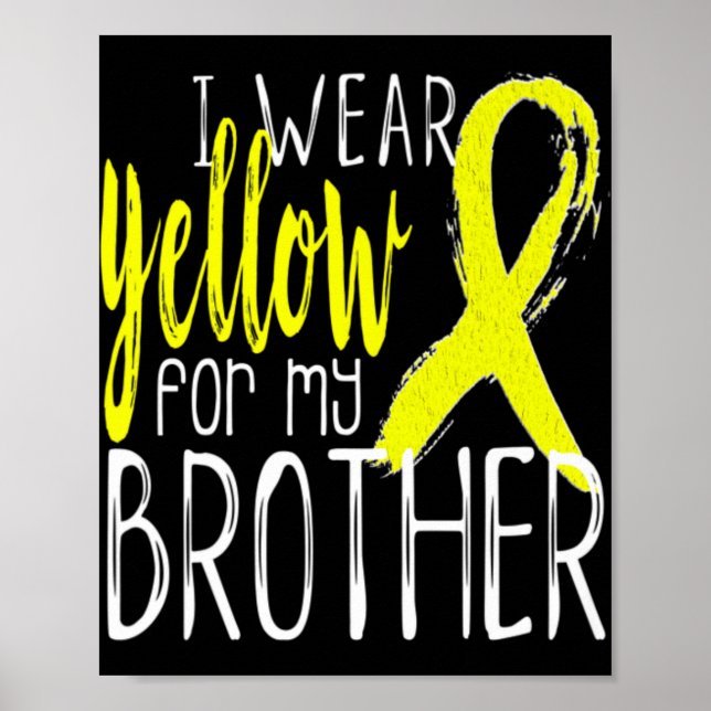 Poster Sensibilisation au suicide Je porte un jaune pour  (Devant)