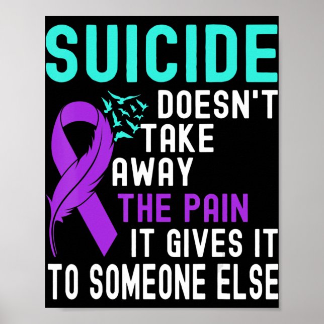 Poster Sensibilisation au suicide Prévention du suicide (Devant)