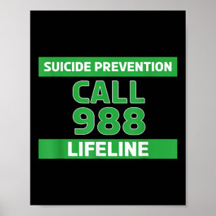 Poster Sensibilisation au suicide - Prévention Lifeline 9