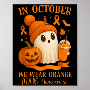 Poster Sensibilisation au Tdah En Octobre Nous Portons Or