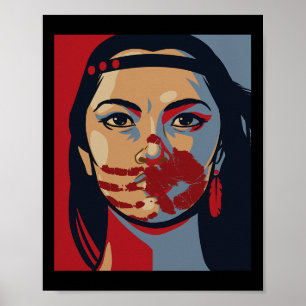 Poster Sensibilisation aux mines Femmes autochtones Art S