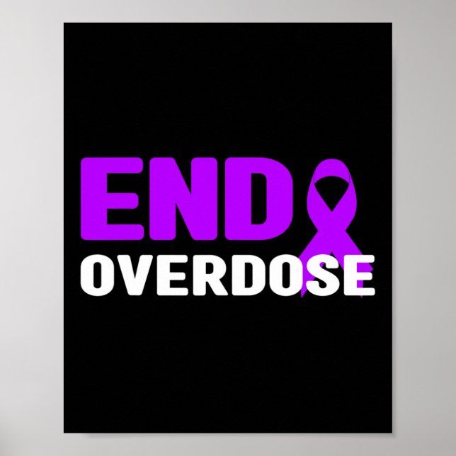 Poster Sensibilisation aux surdoses de fin - Addiction (Devant)