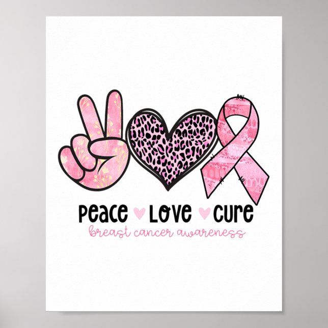 Poster Sensibilisation du sein Ruban rose (Devant)