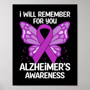 Poster Sensibilisation Forte Ruban Violet Papillons