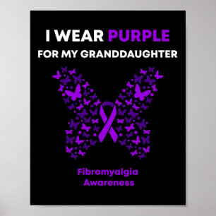 Poster Sensibilisation - Je Porte Du Violet Pour Ma Petit