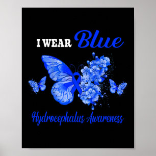 Poster Sensibilisation Je porte le papillon bleu