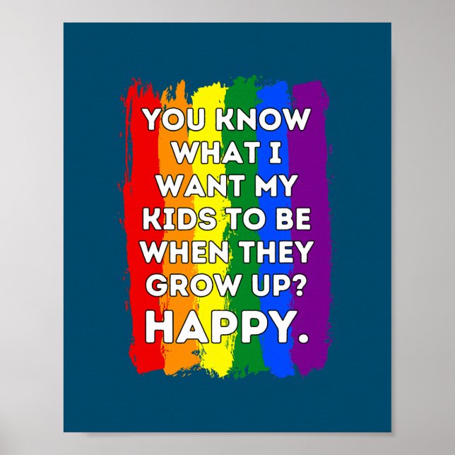 Poster Sensibilisation LGBTQ Parents Maman Papa Gay Lesbi (Devant)