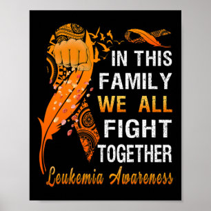 Poster Sensibilisation Orange Ribbon Dans Cette Famille Q