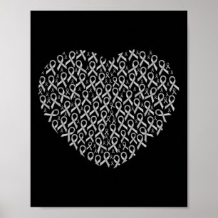 Poster Sensibilisation Ruban Coeur Cadeau de soutien Cade