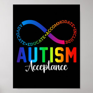 Poster Sensibilisation sur l'autisme Acceptation Infinity