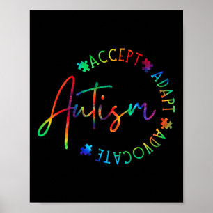 Poster Sensibilisation sur l'autisme Accepter Adapt Advoc
