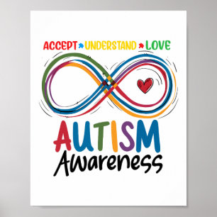 Poster Sensibilisation sur l'autisme Accepter Comprendre