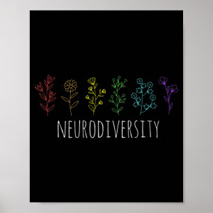 Poster Sensibilisation sur l'autisme Autistic Pride Rainb