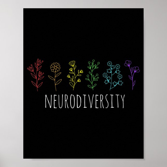 Poster Sensibilisation sur l'autisme Autistic Pride Rainb (Devant)