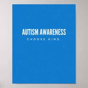Poster sensibilisation sur l'autisme. choisissez gentimen
