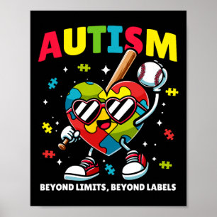 Poster Sensibilisation sur l'autisme de baseball Puzzle c