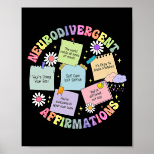 Poster Sensibilisation sur l'autisme des Affirmations Neu