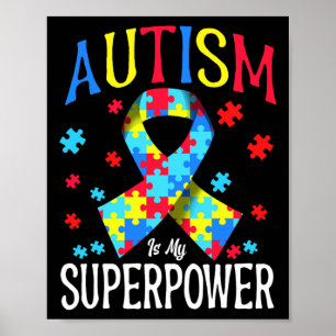 Poster Sensibilisation sur l'autisme Est Ma Superpuissanc