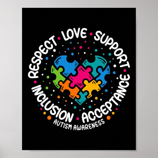 Poster Sensibilisation sur l'autisme Femmes Hommes Respec (Devant)