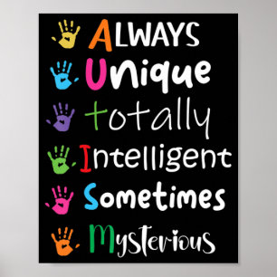 Poster Sensibilisation sur l'autisme Kindness toujours un