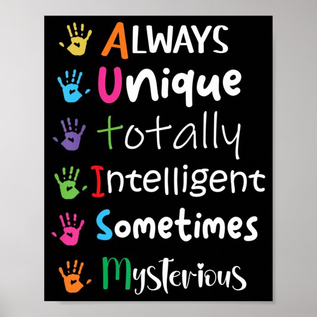 Poster Sensibilisation sur l'autisme Kindness toujours un (Devant)