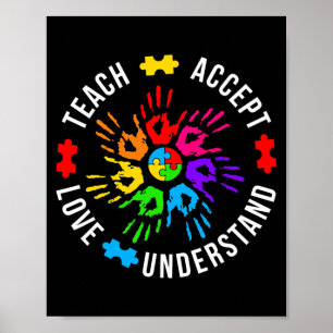 Poster Sensibilisation sur l'autisme MAMA Autistique Love