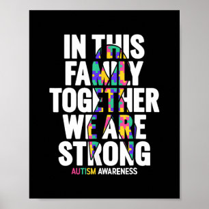 Poster Sensibilisation sur l'autisme Maman Papa Famille S