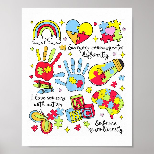 Poster Sensibilisation sur l'autisme Tout Le Monde Commun (Devant)