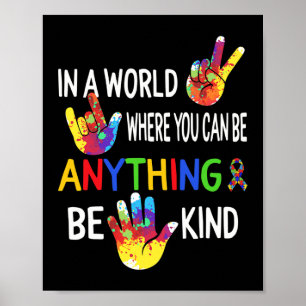 Poster Sensibiliser Dans Le Monde Être Sel Asl Langue Puz
