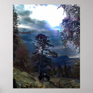 POSTER SENTIER DE MONTAGNE
