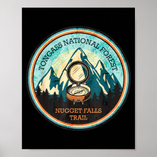 Poster sentier de Nugget falls en alaska
