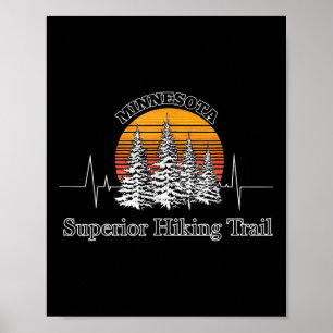 Poster Sentier de randonnée Minnesota Nature Supérieur Ba