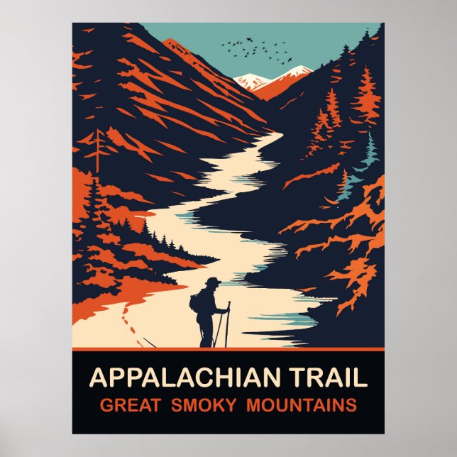 Poster Sentier des Appalaches, Great Smoky Mountains, Voy (Devant)
