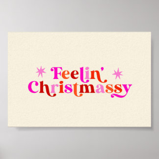 Poster Sentiment Christmassy rose Art de Noël Imprimer