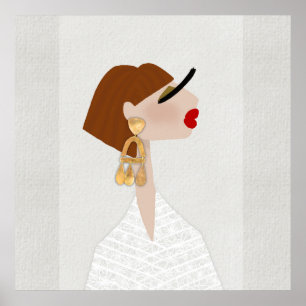 Poster Sentiment de mode fabuleuse Art de mode Glamour