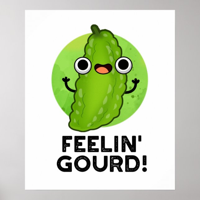 Poster Sentiment Gourd Amusant Sentiment Bon Pun Légumes (Devant)