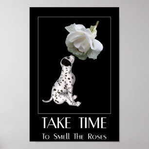 Poster Sentir La Dalmatie Rose Chiot Inspirationnel