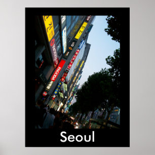 Poster Séoul au crépuscule