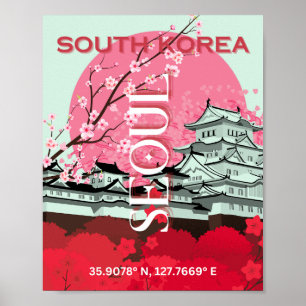 Poster Séoul Corée du Sud