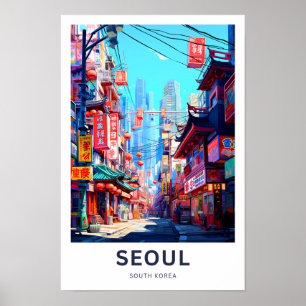 Poster Séoul Corée du Sud Imprimer