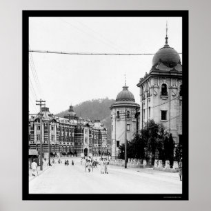 Poster Séoul, Corée Street Scene 1912